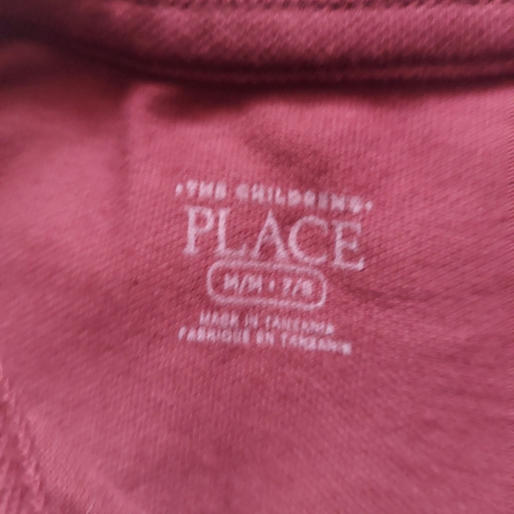 The Children's Place Burgundy Polo Shirt Collar Button Size M 7/8 - Picture 6 of 6